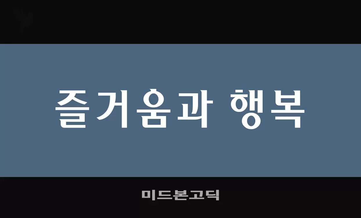 「미드본고딕」字体效果图