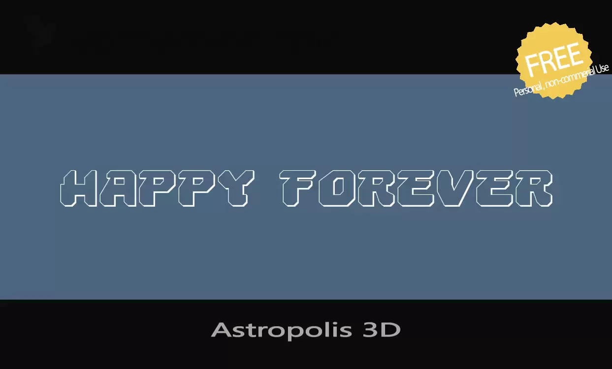 Font Sample of Astropolis-3D