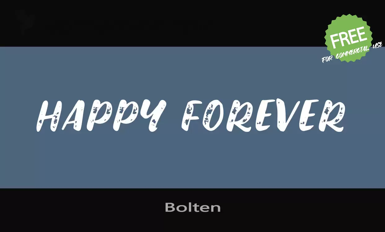 Font Sample of Bolten