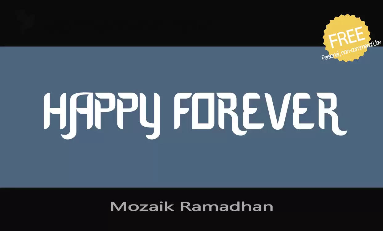 「Mozaik-Ramadhan」字体效果图