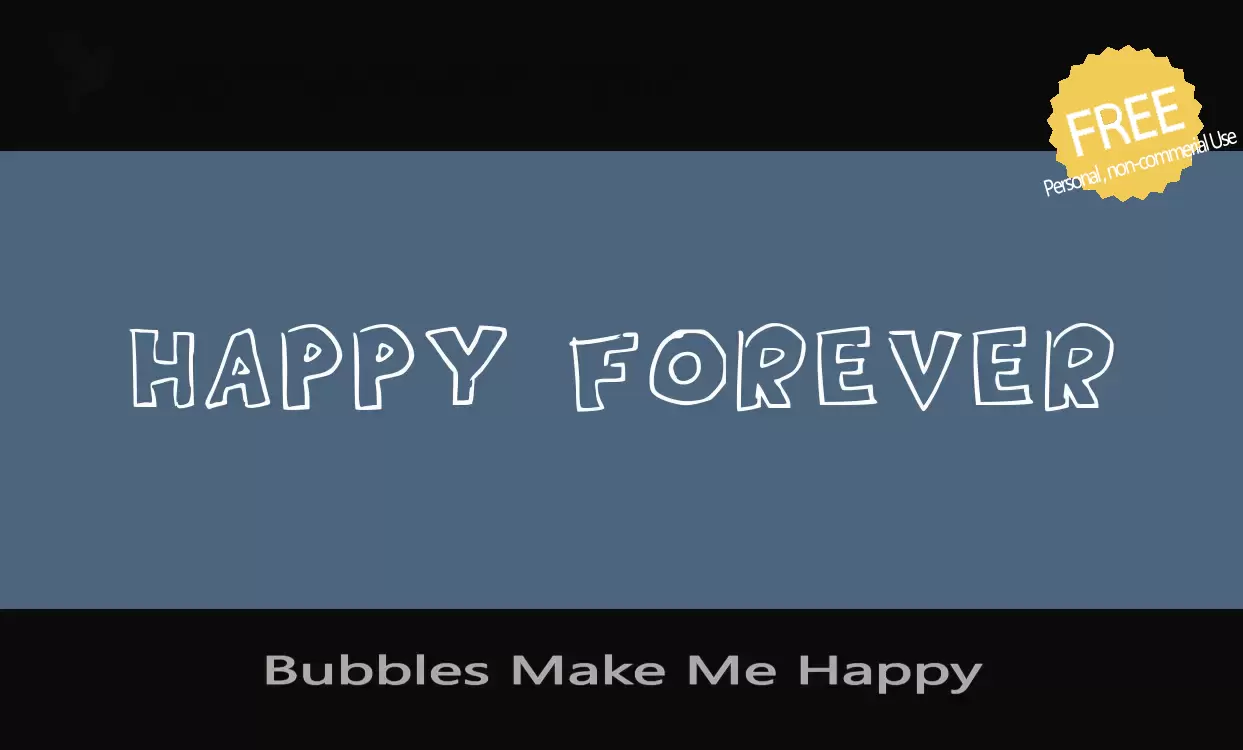 「Bubbles-Make-Me-Happy」字体效果图