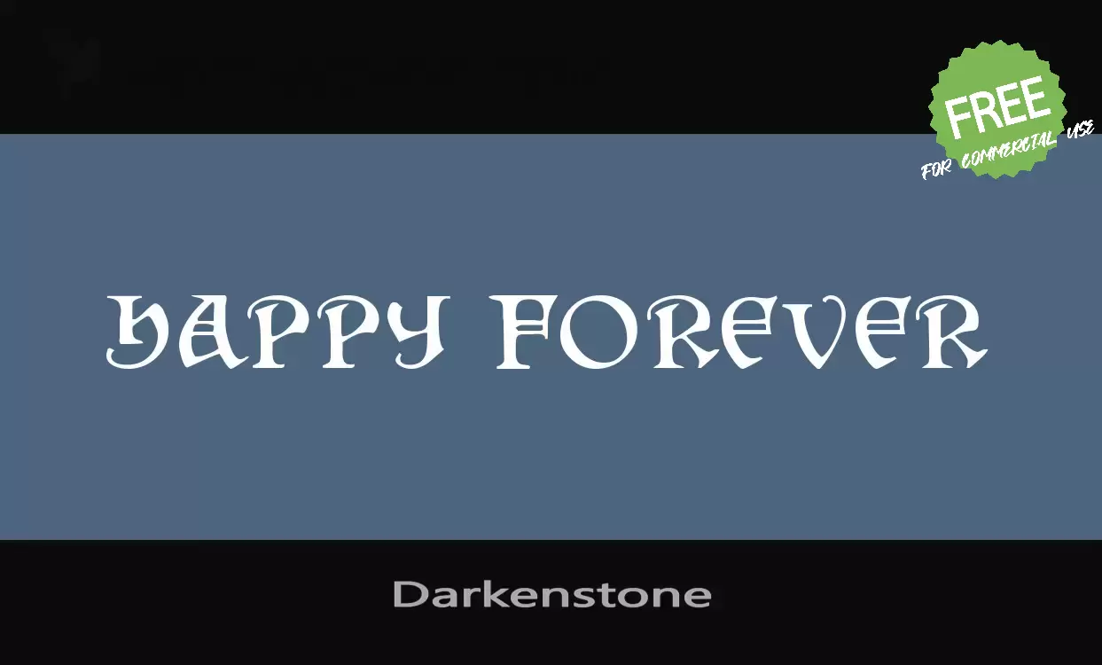 「Darkenstone」字体效果图