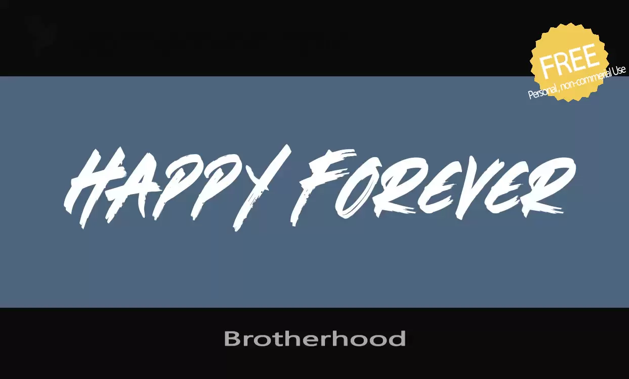 Font Sample of Brotherhood