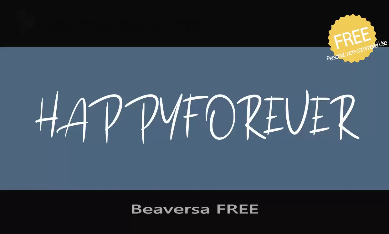 Font Sample of Beaversa-FREE