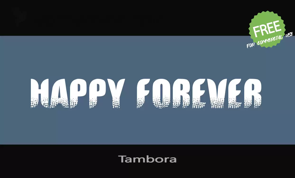 Font Sample of Tambora