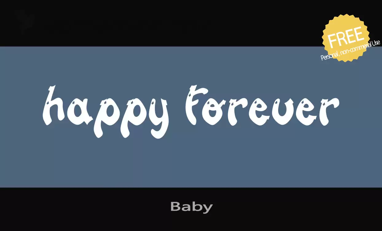 Font Sample of Baby