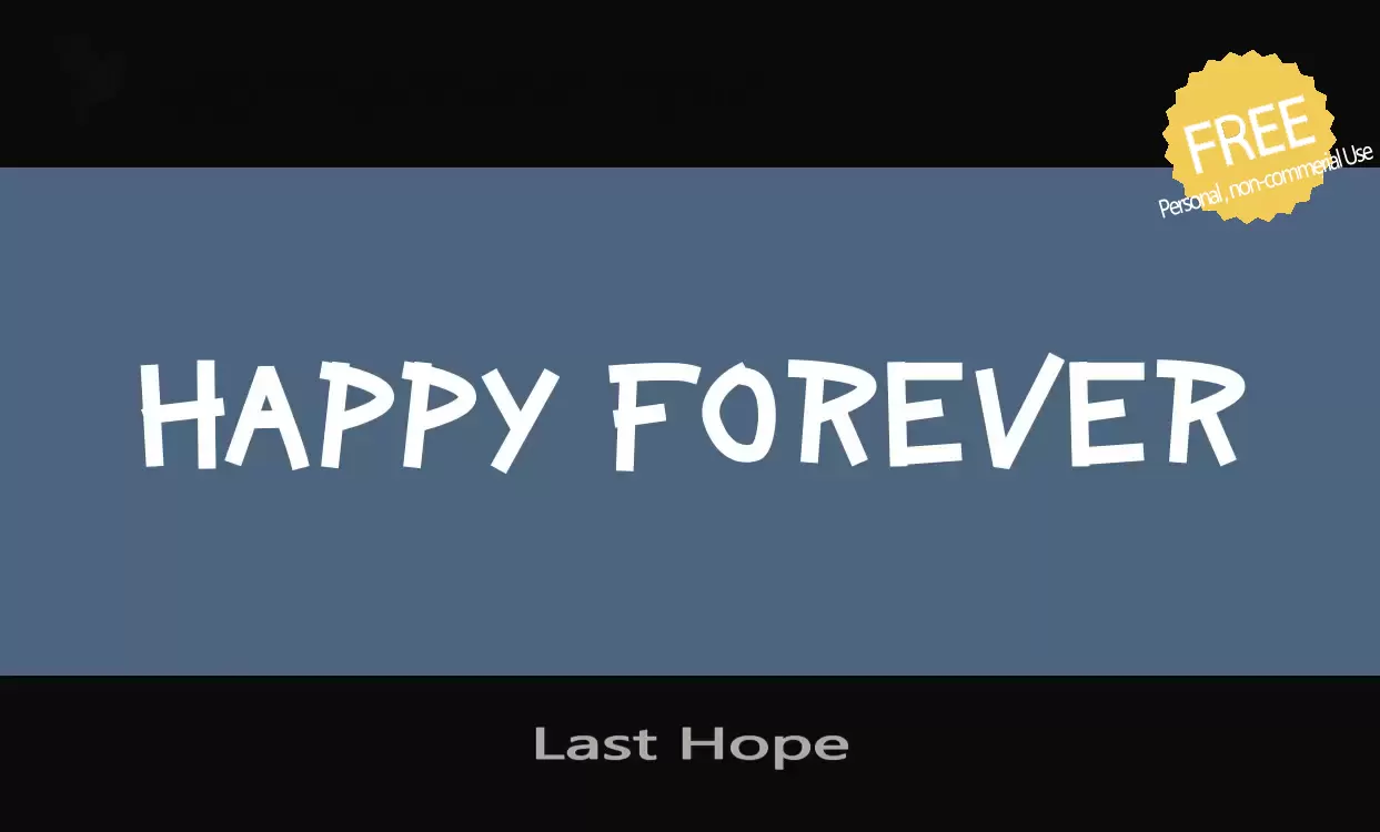 「Last-Hope」字体效果图