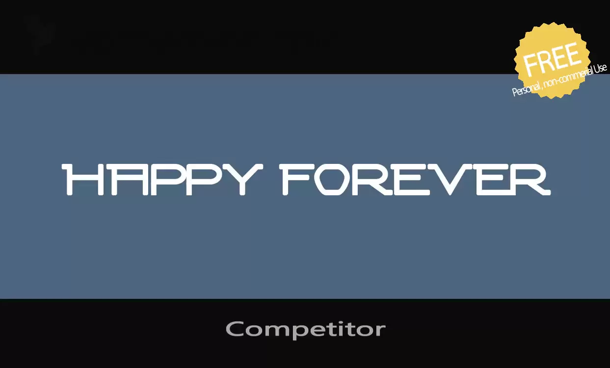 Font Sample of Competitor