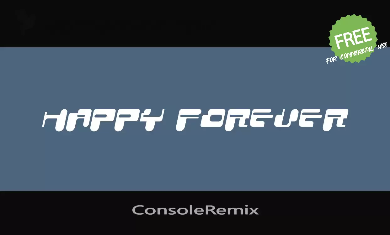 Font Sample of ConsoleRemix