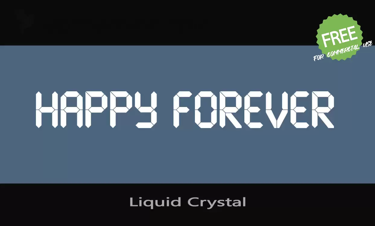 「Liquid Crystal」字体效果图