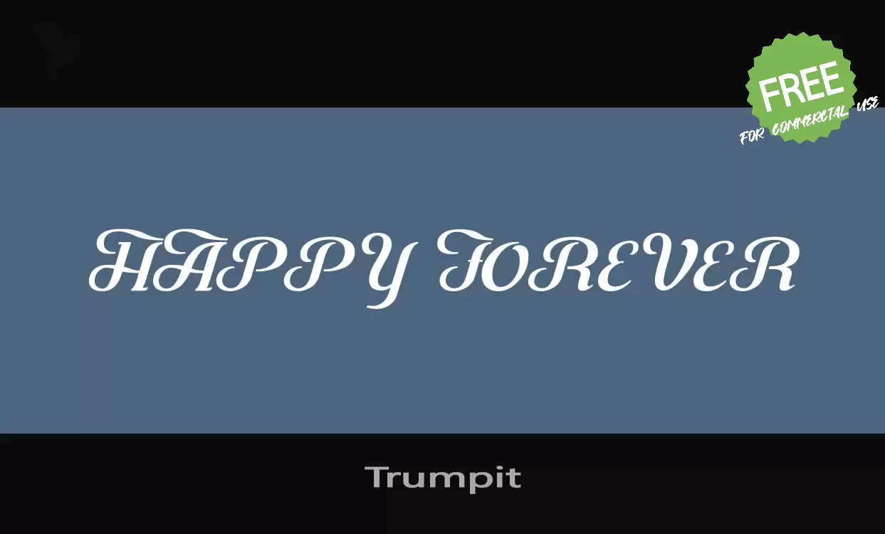 Font Sample of Trumpit