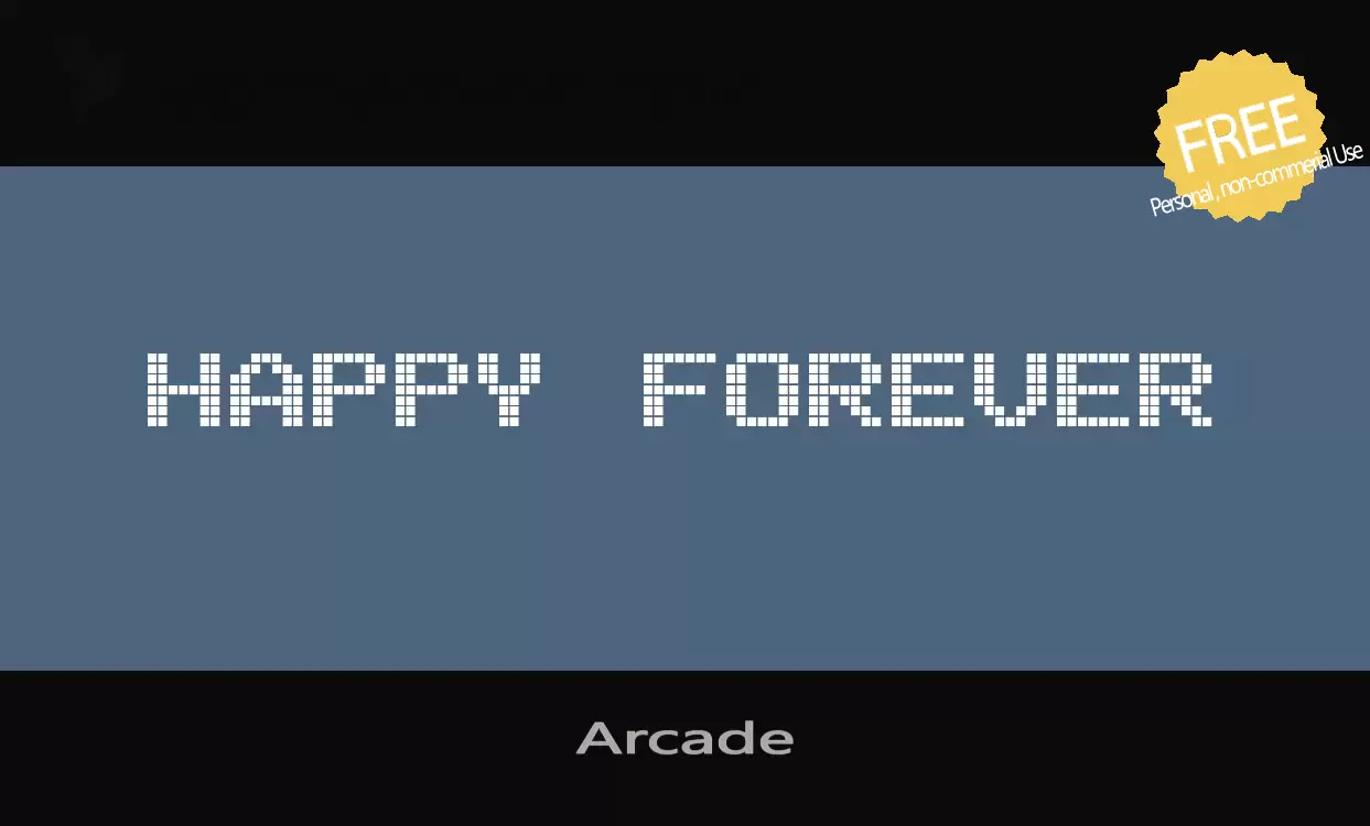 「Arcade」字体效果图