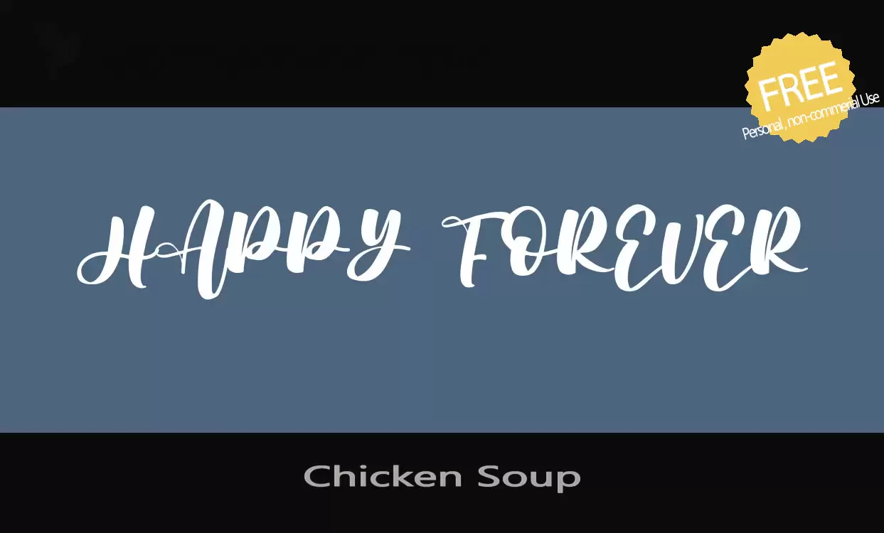 Font Sample of Chicken-Soup