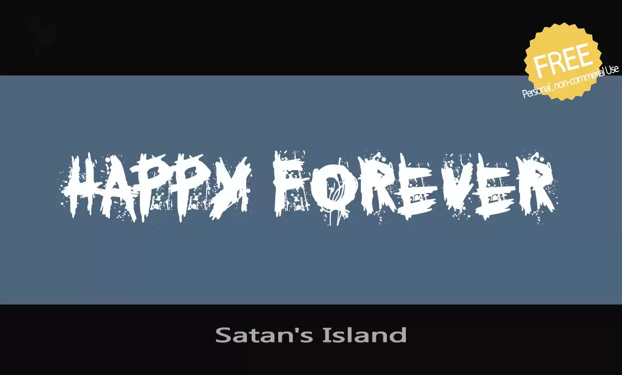 Font Sample of Satan's-Island