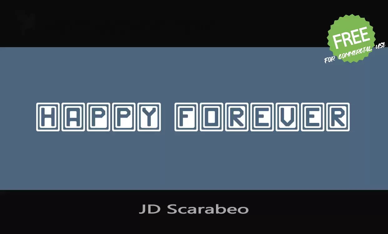 「JD Scarabeo」字体效果图