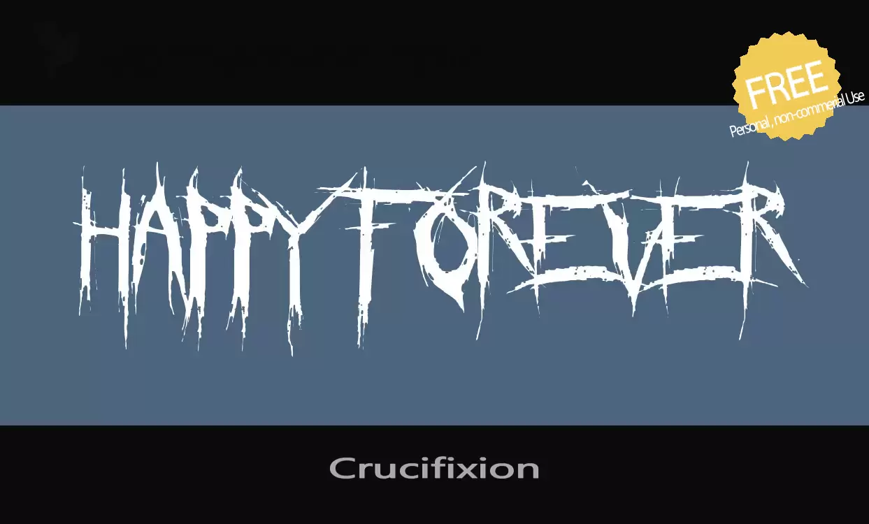 Font Sample of Crucifixion