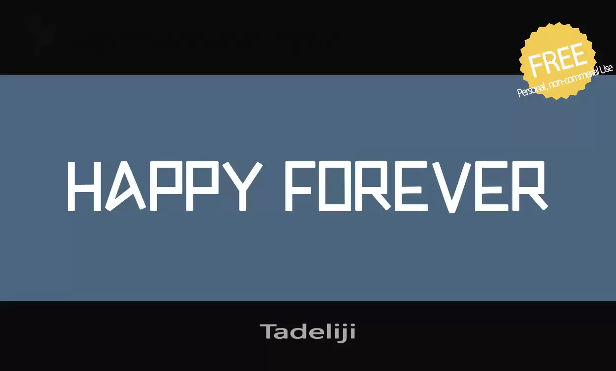 Font Sample of Tadeliji