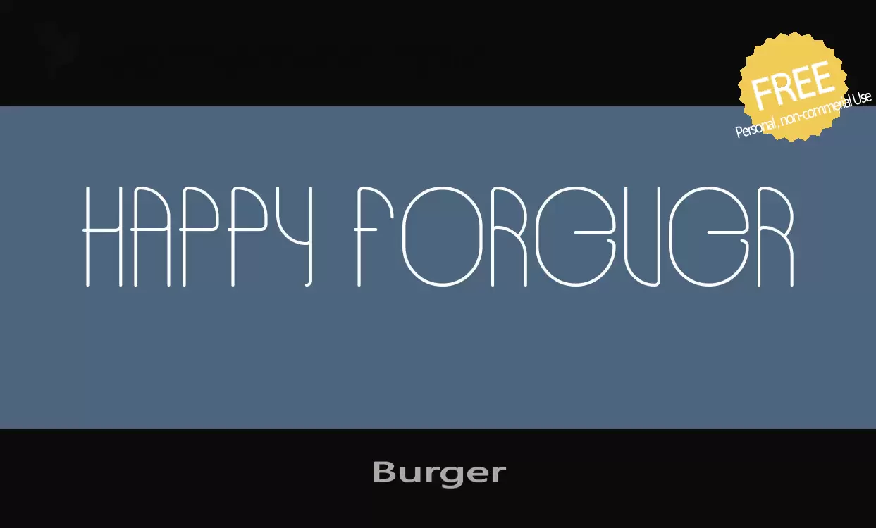 Font Sample of Burger