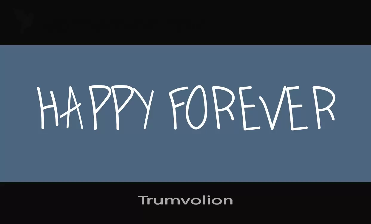 Font Sample of Trumvolion