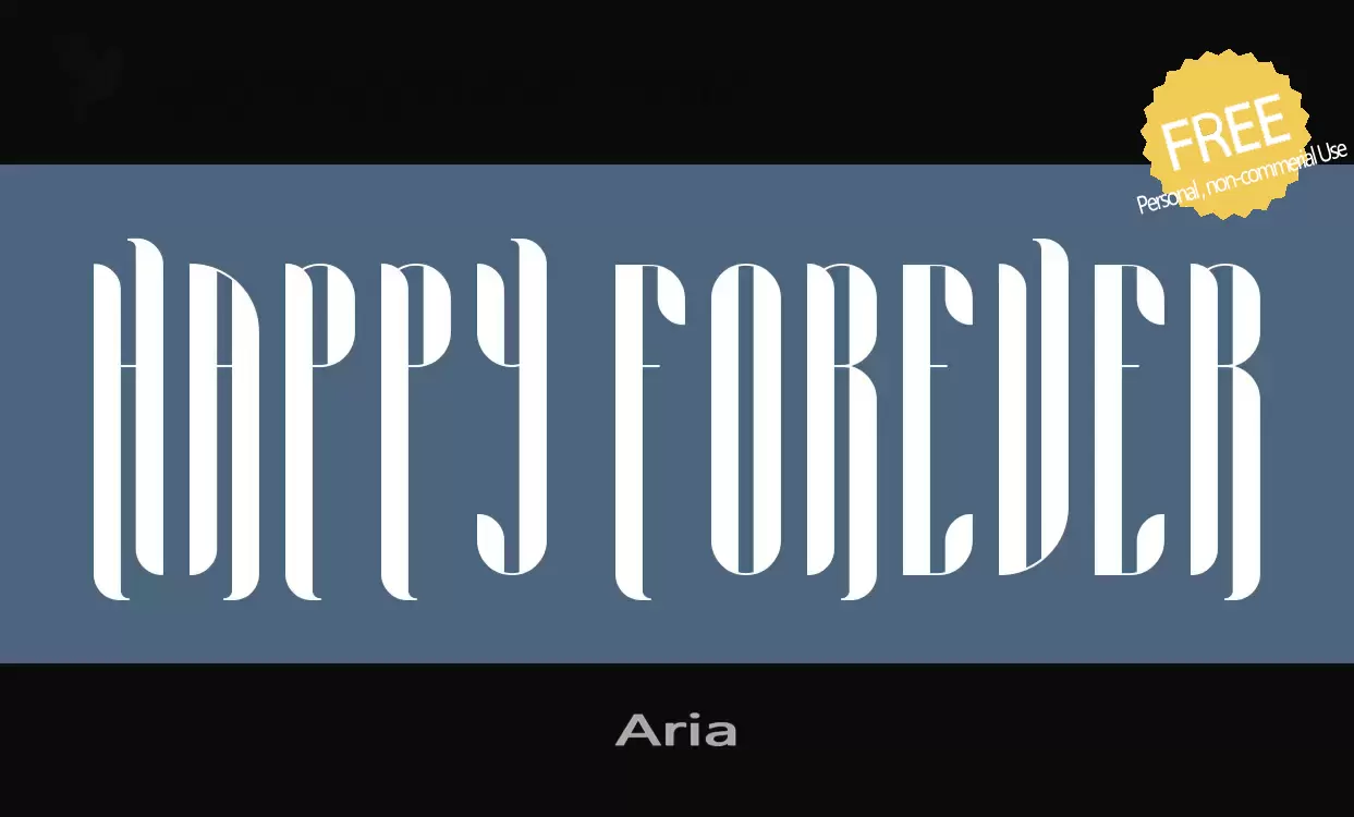 Font Sample of Aria