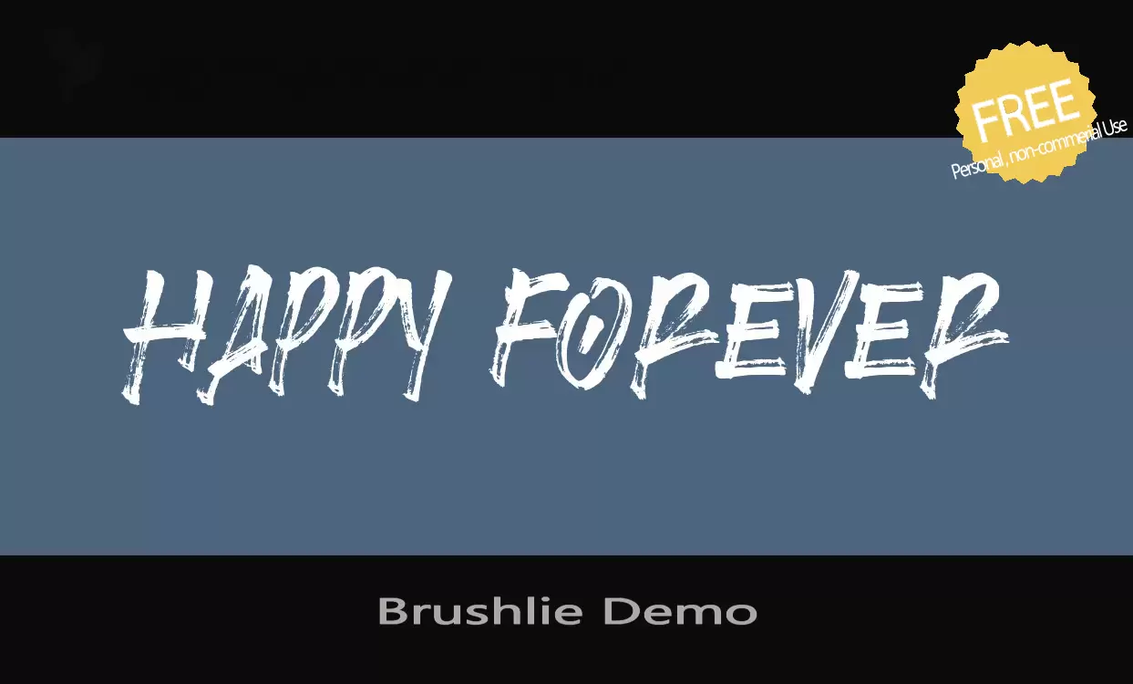 「Brushlie-Demo」字体效果图