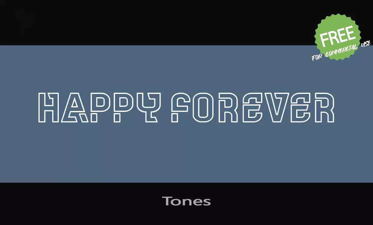 Font Sample of Tones