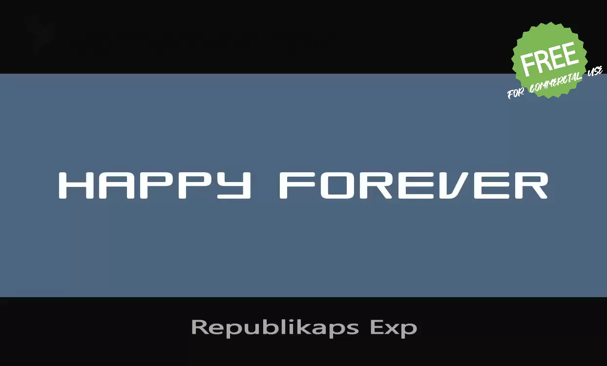 「Republikaps-Exp」字体效果图