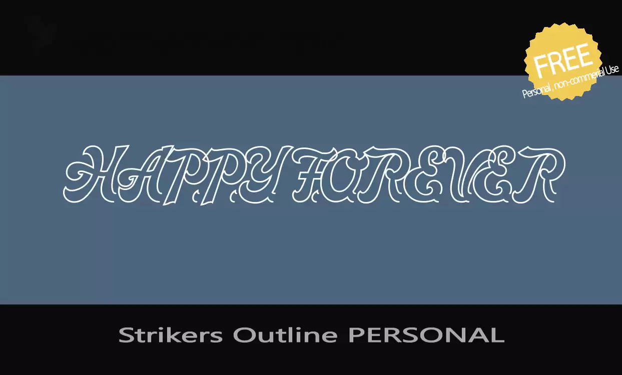 「Strikers-Outline-PERSONAL」字体效果图