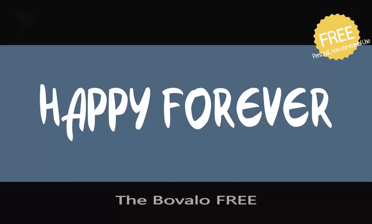 「The Bovalo FREE」字体效果图