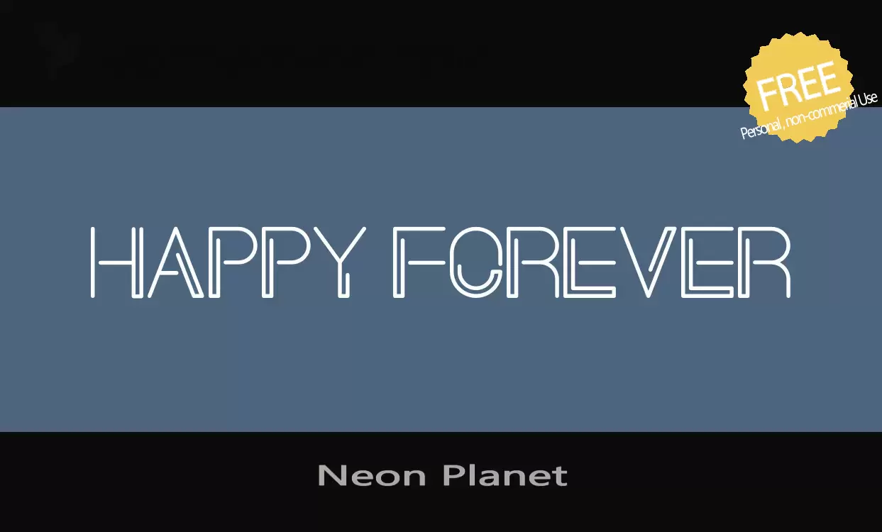 Font Sample of Neon-Planet