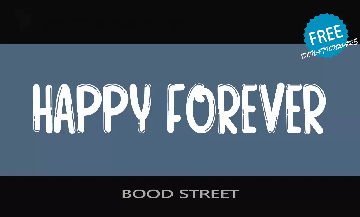 Font Sample of BOOD-STREET