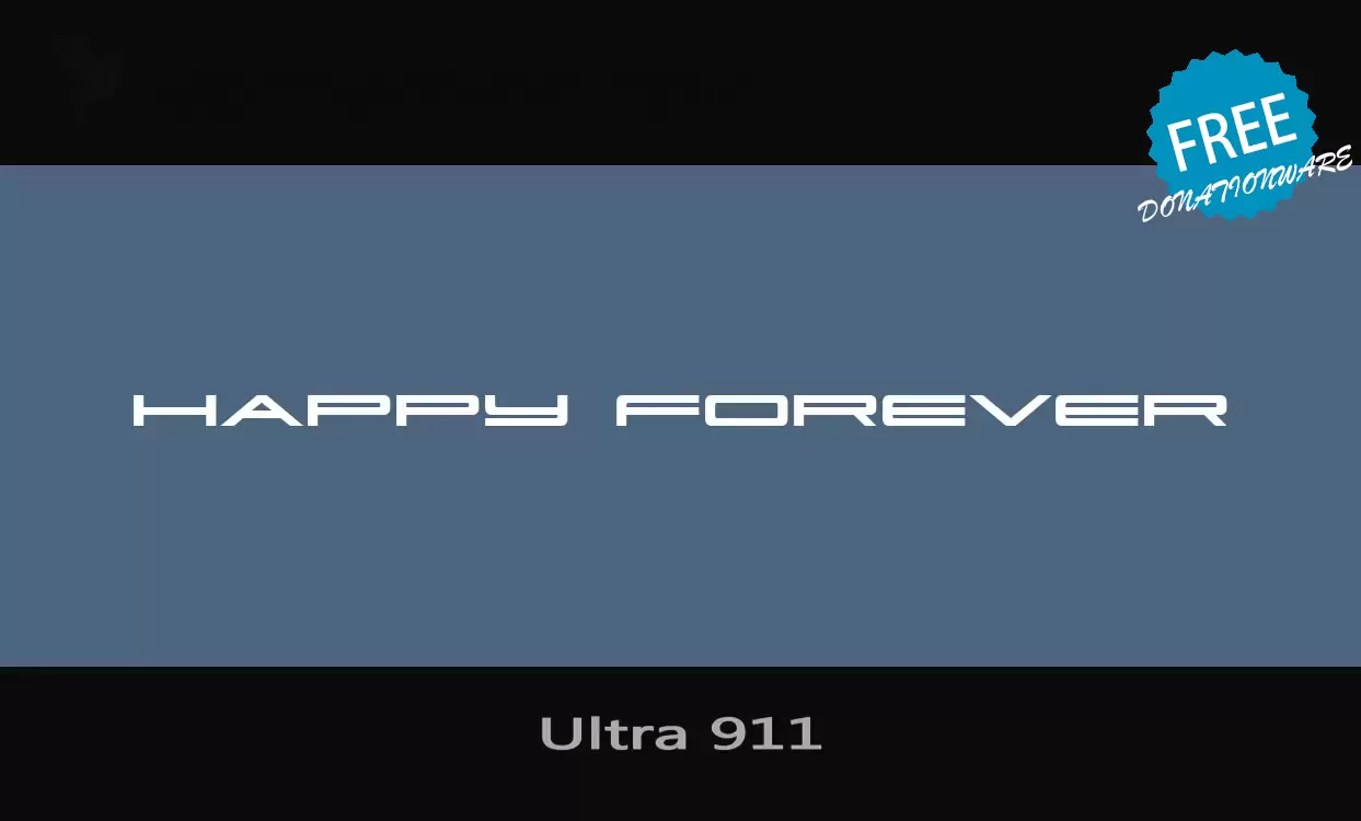 Font Sample of Ultra-911