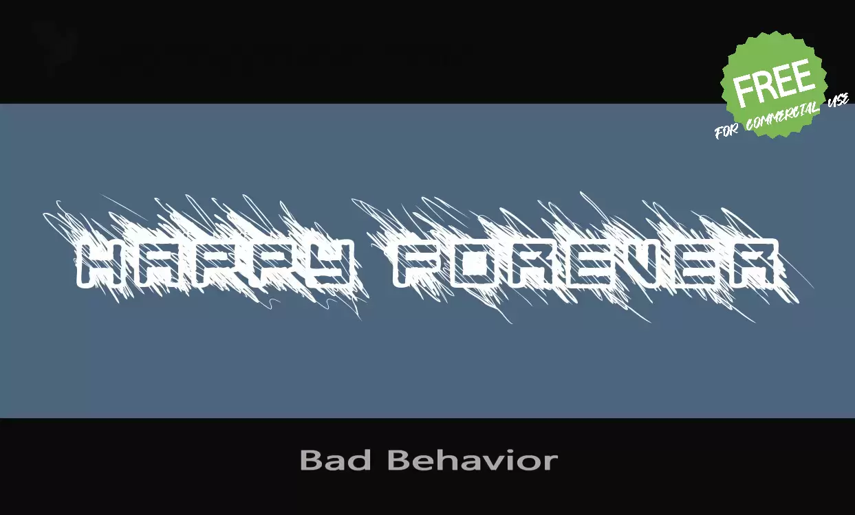 「Bad-Behavior」字体效果图