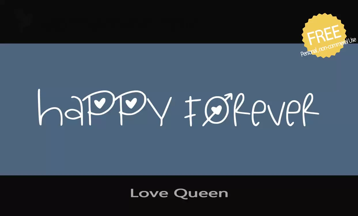 Font Sample of Love-Queen