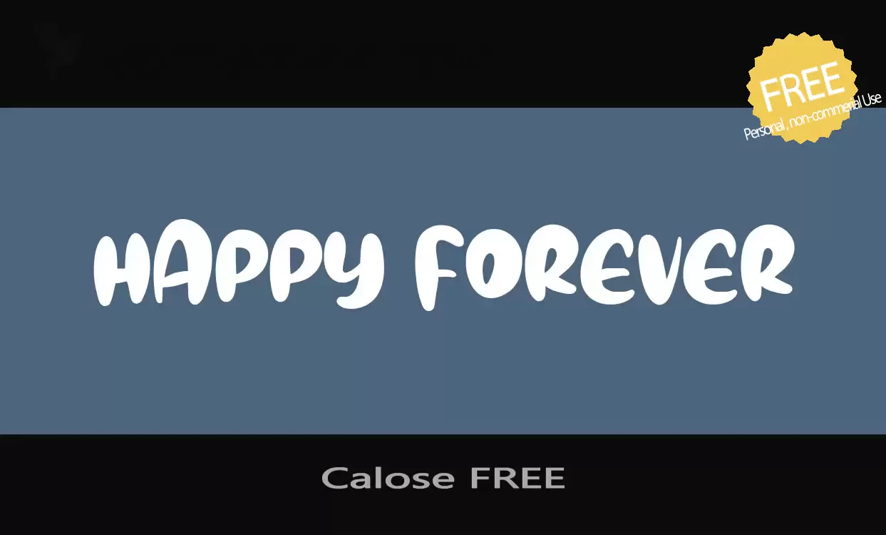 「Calose-FREE」字体效果图