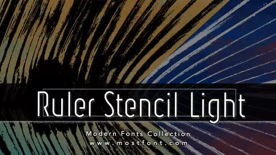 「Ruler-Stencil-Light」字体排版图片