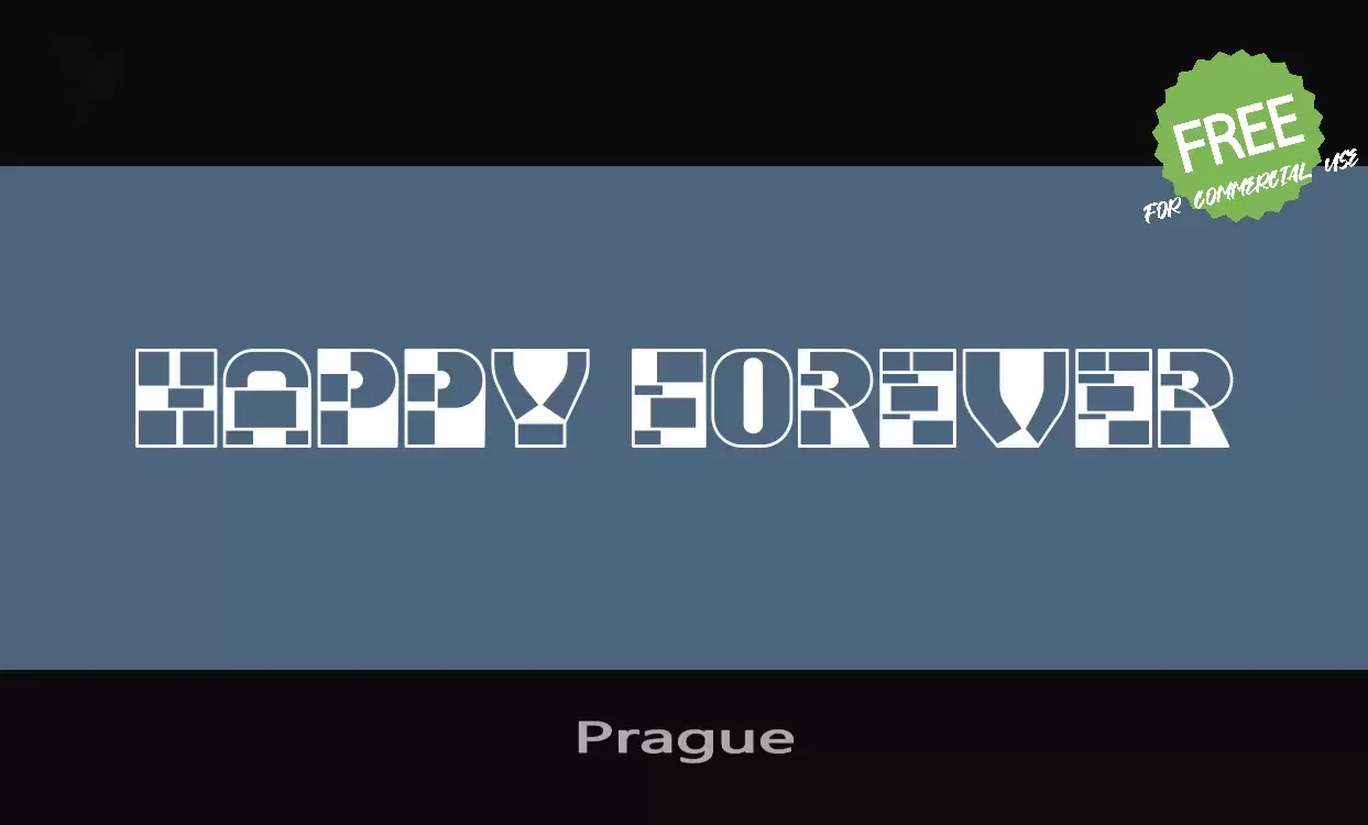 Font Sample of Prague