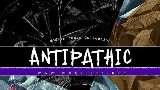 「Antipathic」字体排版图片