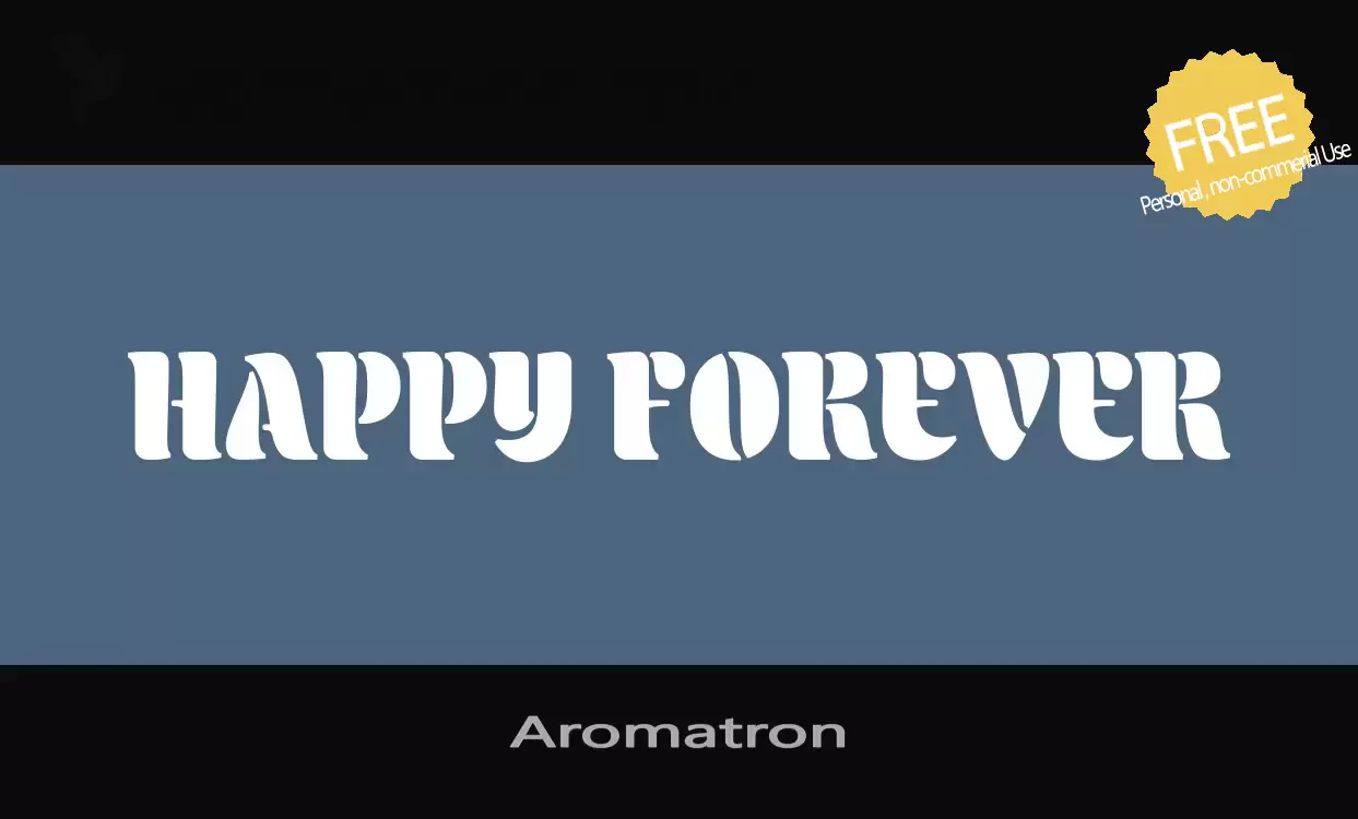 Font Sample of Aromatron