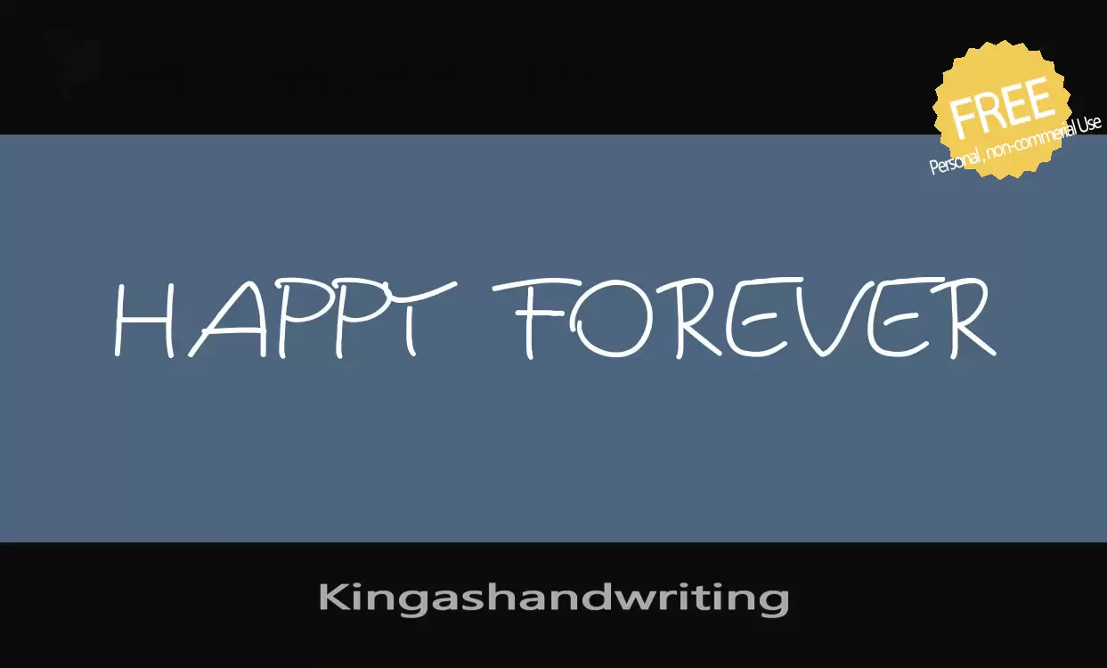 Font Sample of Kingashandwriting