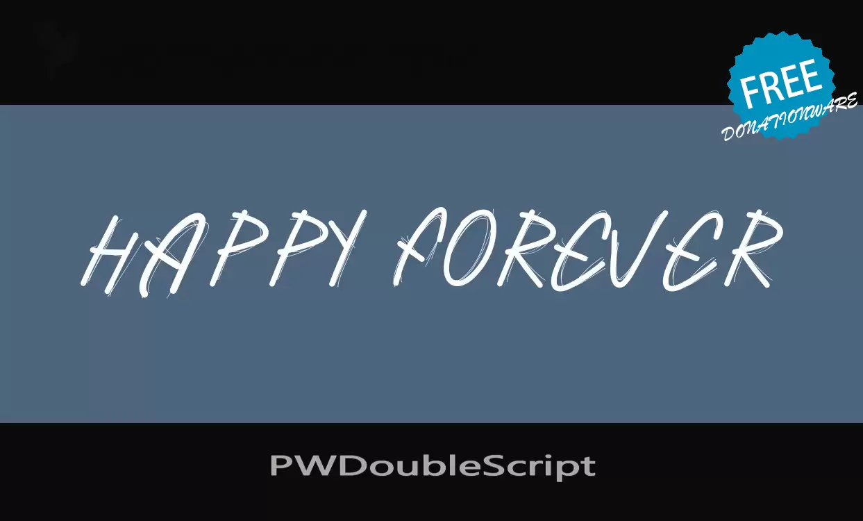 Font Sample of PWDoubleScript