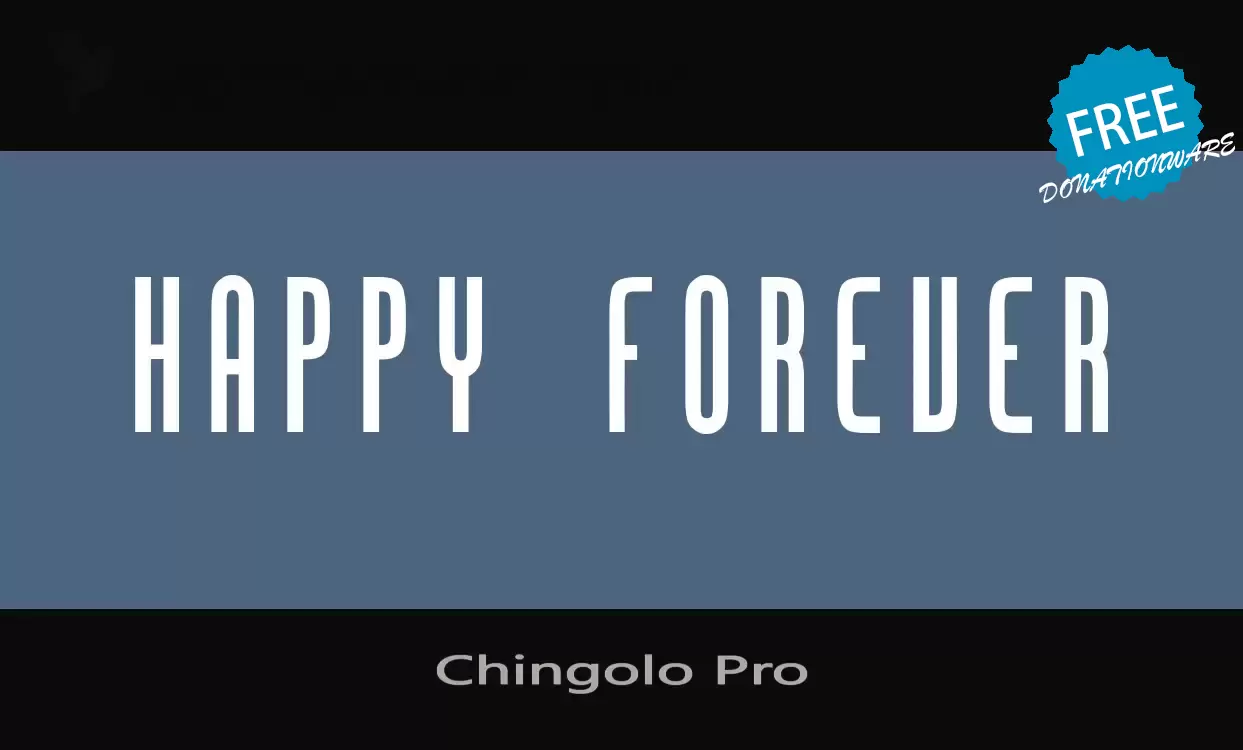 「Chingolo-Pro」字体效果图