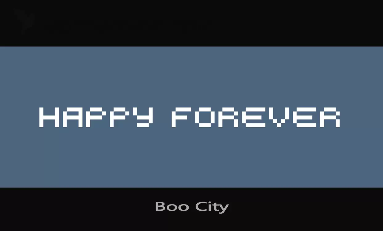 「Boo-City」字体效果图