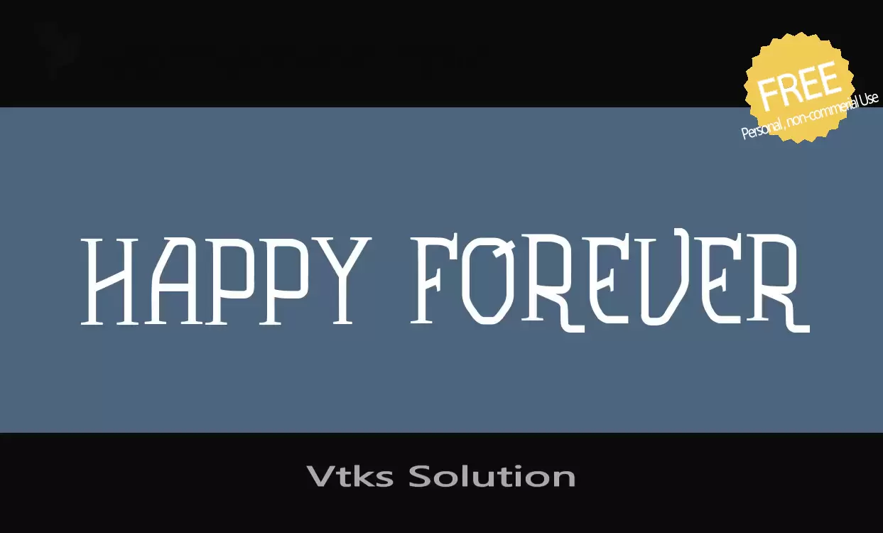 Font Sample of Vtks-Solution