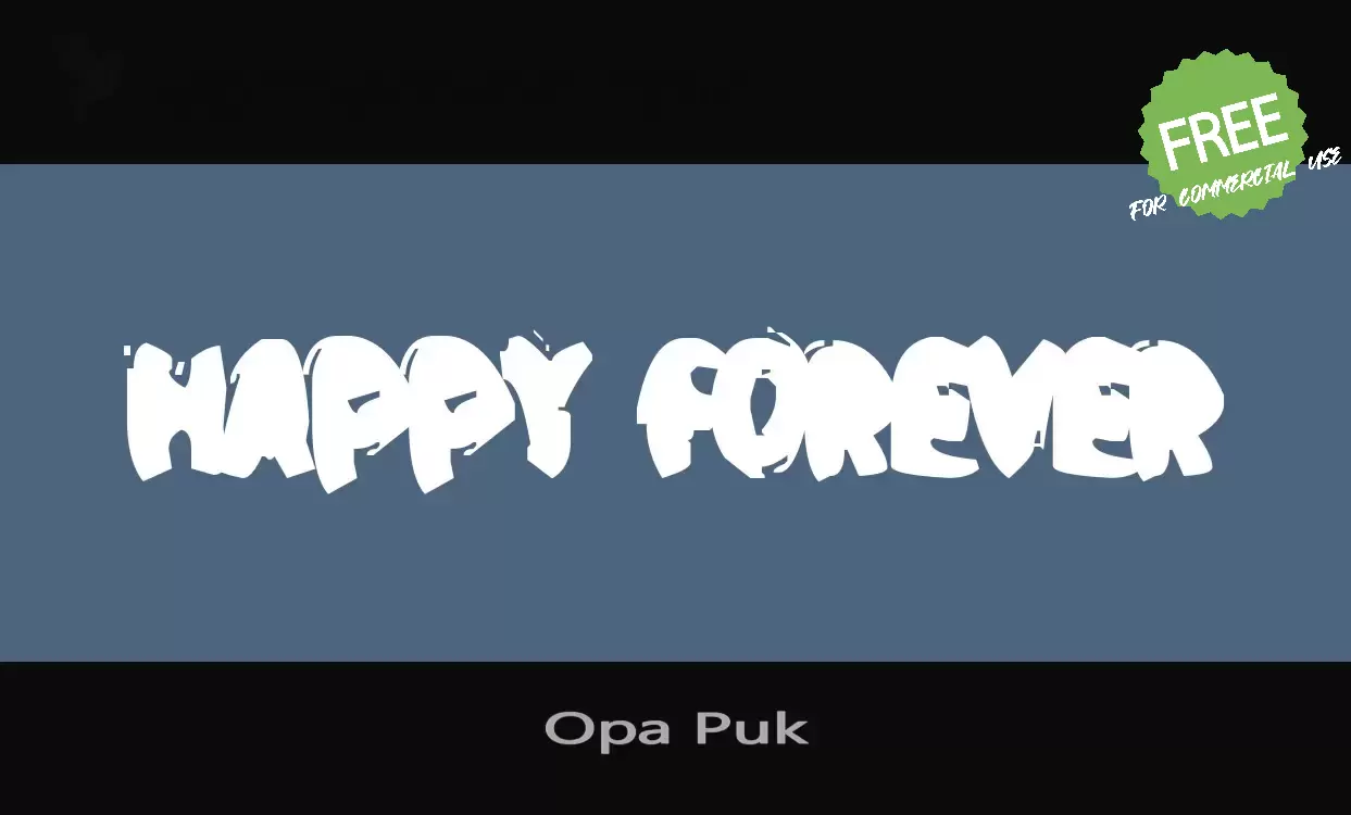 「Opa Puk」字体效果图