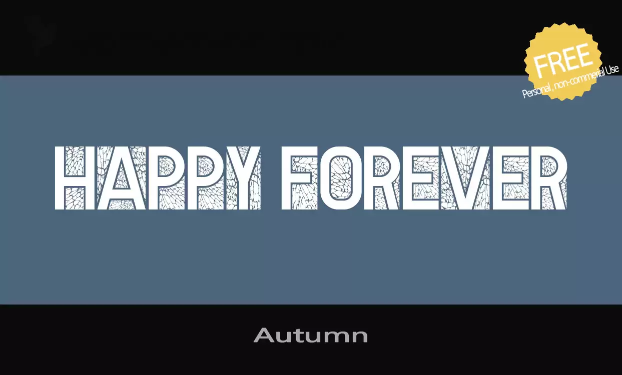 Font Sample of Autumn