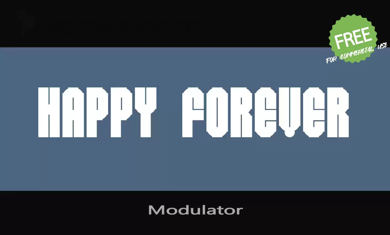 Font Sample of Modulator