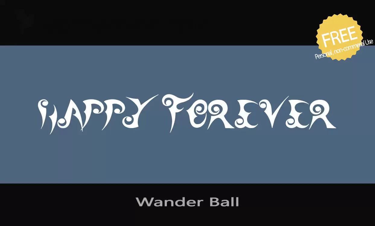 Font Sample of Wander-Ball