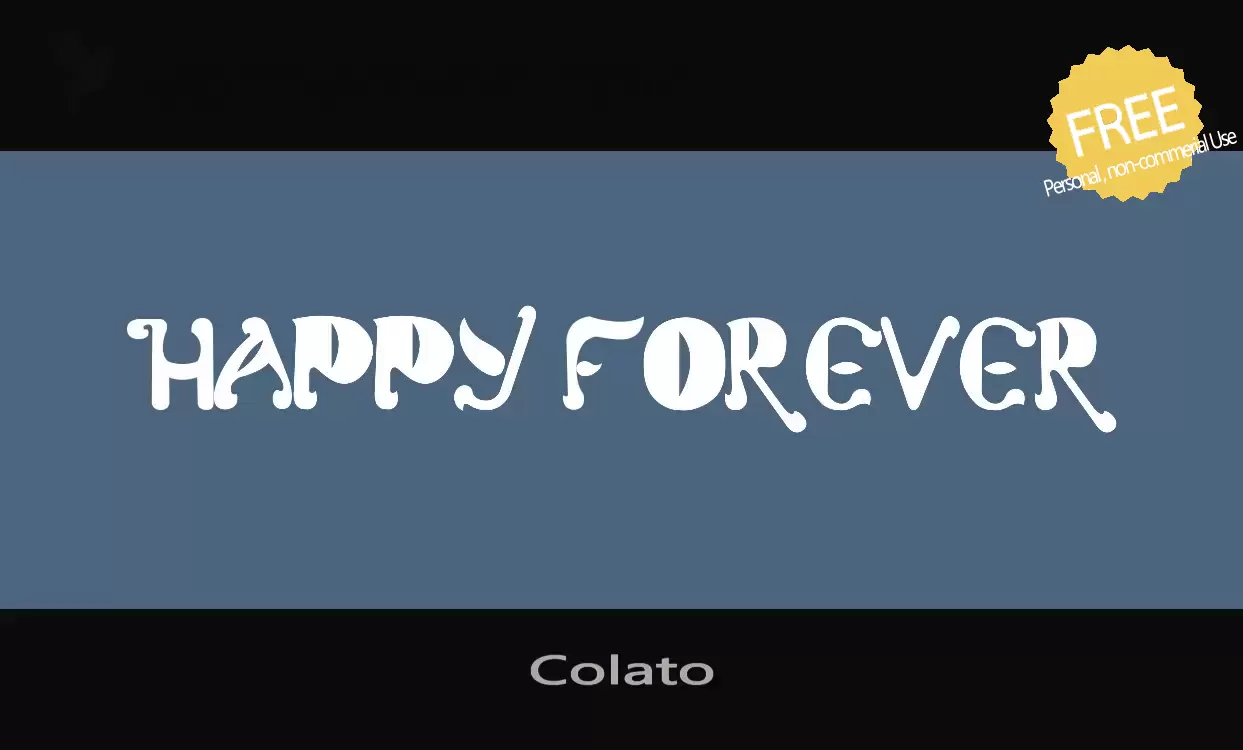 Font Sample of Colato