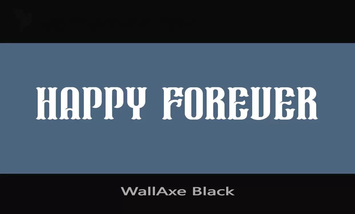 Font Sample of WallAxe-Black